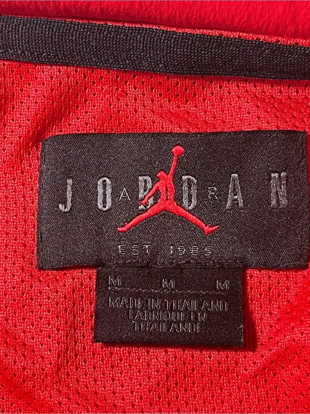 Jordan Team Woven Windbreaker Jacket Red White Men Size M Half Zip
